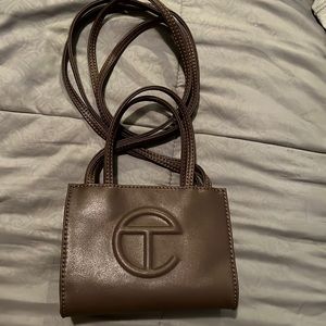 Telfar small brown tote